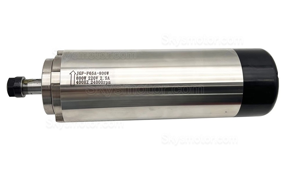 800W 110V/220V 空冷CNCスピンドルモーターキット JGF-F65A-800 + H100-0.75 可変周波数ドライブ & ER11コレット13個付き